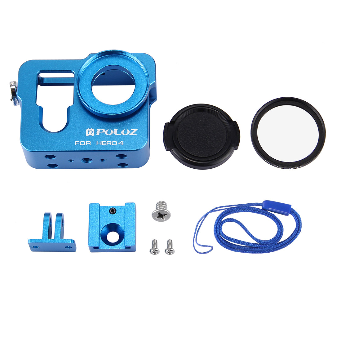 Puluz PU153 Aluminium Alloy Protective Frame Housing Case [Second Version] for GoPro Hero4 - Blue