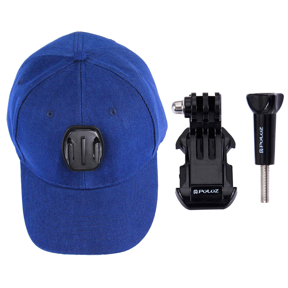 PULUZ PU195 Sports Camera Hat for Gopro Accessories Adjustable Cap with Screws and J Stent Base for GoPro Camera - Blue
