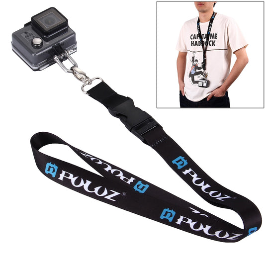 Puluz PU184 Cameras Shoulder Detachable Long Neck Strap Lanyard Sling for GoPro HERO5/4 Session/4/3+/3/2/1 - Black