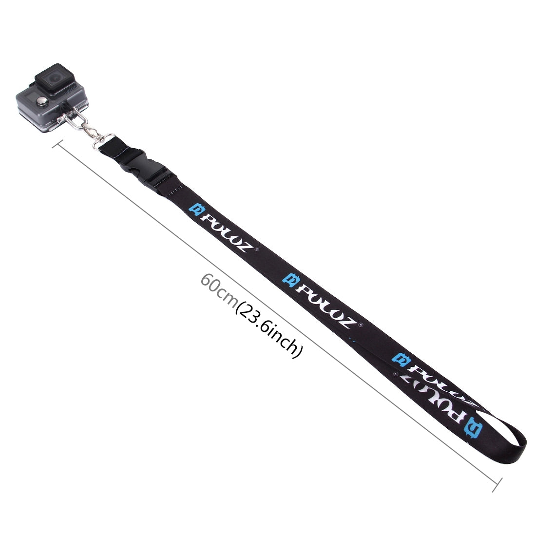 Puluz PU184 Cameras Shoulder Detachable Long Neck Strap Lanyard Sling for GoPro HERO5/4 Session/4/3+/3/2/1 - Black