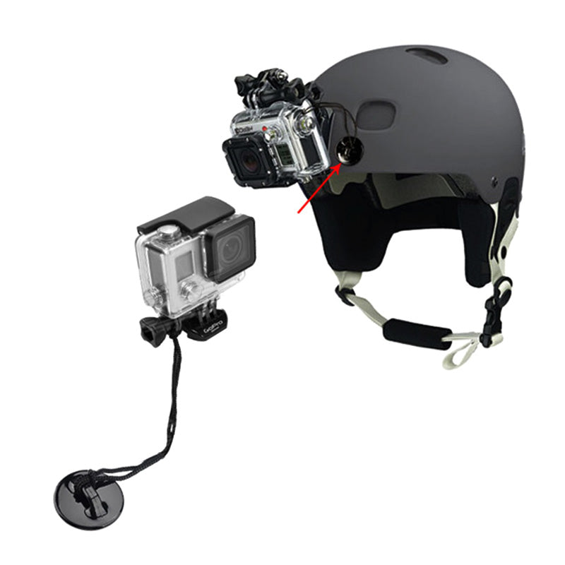 Puluz PU21 Surf Snowboard Buckle Safety Tethers Strap with Sticker VHB Mount Pad for GoPro HERO4/3+/3/2/1 - Black
