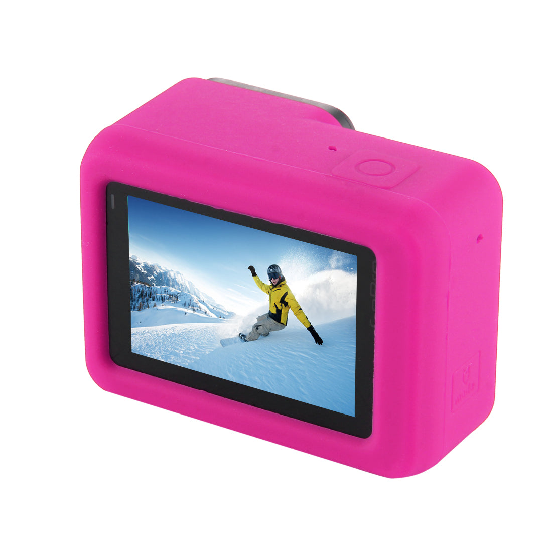 PULUZ PU189 Silicone Protective Housing Frame Case and Lens Cap for GoPro Hero 5/6/7 - Rose