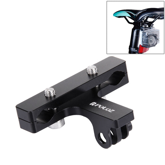 Puluz PU181 Aluminium Alloy Bike Seat Cushion Mount for GoPro Hero 6/5/4, DJI OSMO Action Camera - Black