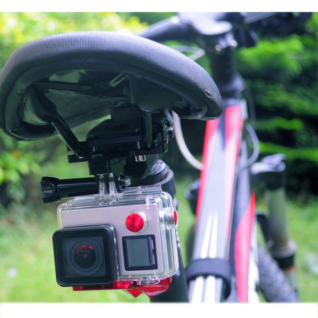 Puluz PU181 Aluminium Alloy Bike Seat Cushion Mount for GoPro Hero 6/5/4, DJI OSMO Action Camera - Red