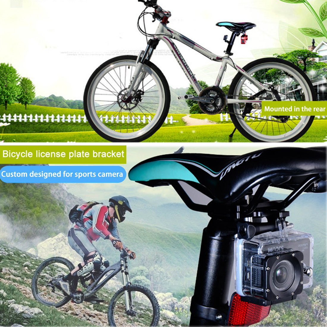 Puluz PU181 Aluminium Alloy Bike Seat Cushion Mount for GoPro Hero 6/5/4, DJI OSMO Action Camera - Red