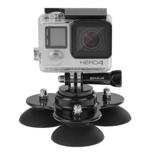 Puluz PU164B Triangle Suction Cup Mount with Screw for GoPro HERO 6 / 5 / 5 Session / 4 Session