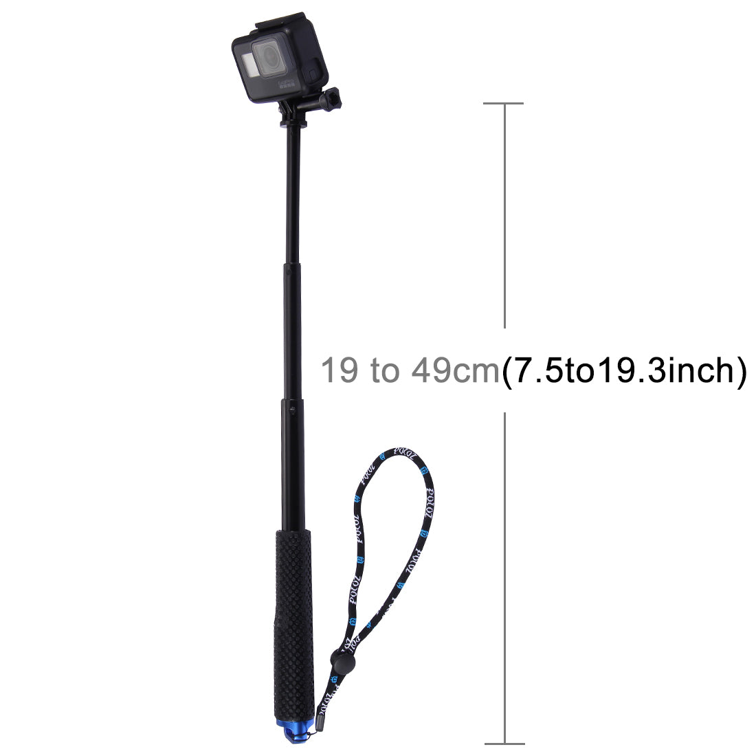 Puluz PU150 Handheld Extendable Pole Monopod for GoPro Hero 7/6/5/5 Session/4Session/4/3+/3/2/1, DJI Osmo Action Camera