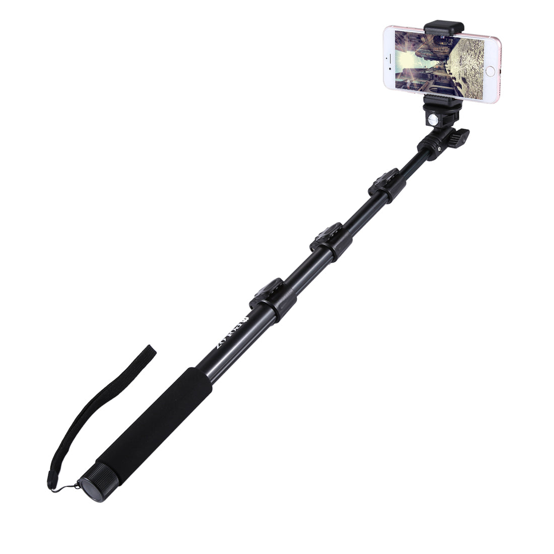 Puluz PU54B Extendable Adjustable Handheld Selfie Stick Monopod for GoPro Hero 7/6/5/5 Session/4Session/4/3+/3/2/1, DJI Osmo Action Camera