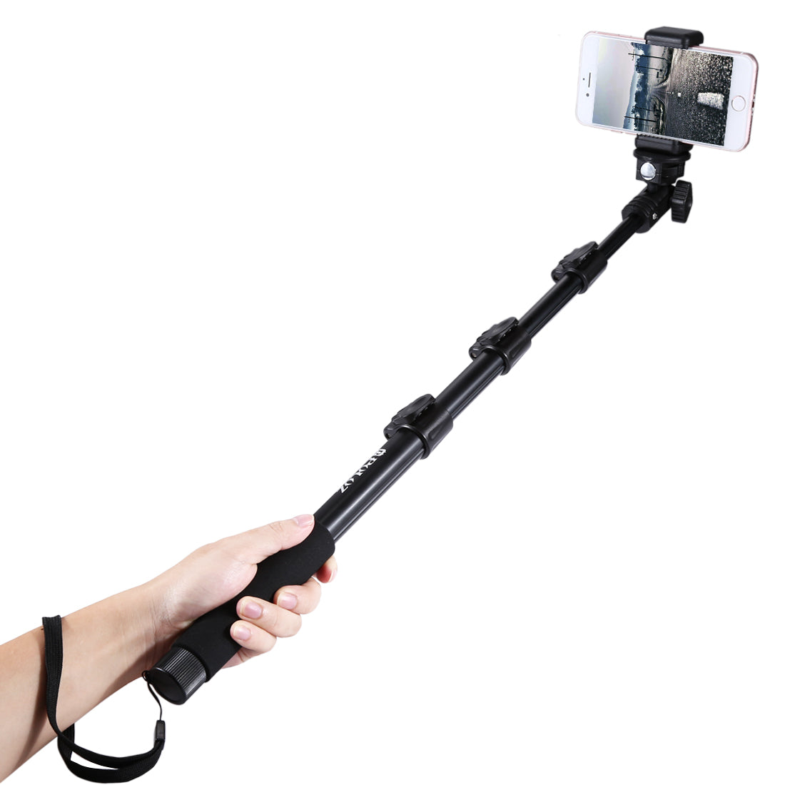 Puluz PU54B Extendable Adjustable Handheld Selfie Stick Monopod for GoPro Hero 7/6/5/5 Session/4Session/4/3+/3/2/1, DJI Osmo Action Camera