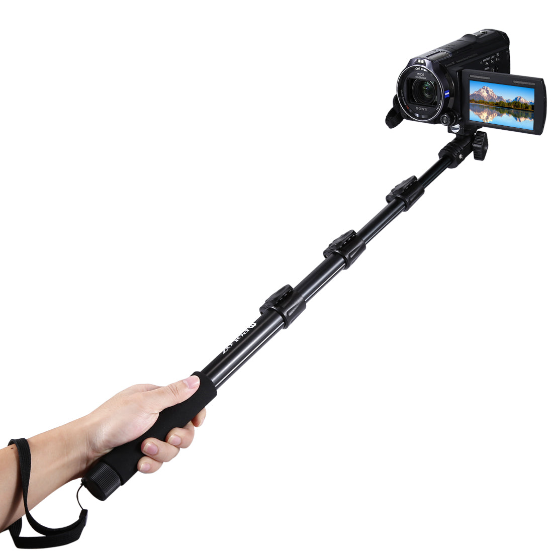 Puluz PU54B Extendable Adjustable Handheld Selfie Stick Monopod for GoPro Hero 7/6/5/5 Session/4Session/4/3+/3/2/1, DJI Osmo Action Camera