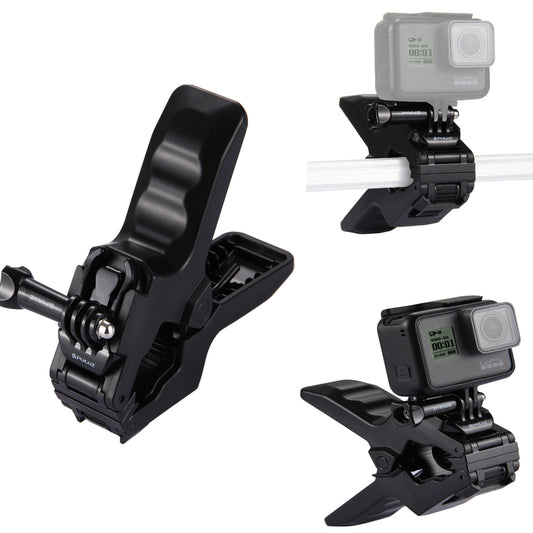 PULUZ Jaws Flex Clamp Mount with Buckle and Thumb Screw for GoPro New Hero/Hero7/6/5/5 Session/4 Session/4/3+/3 /2/1 DJI Osmo Action Xiaoyi and Other Action Cameras