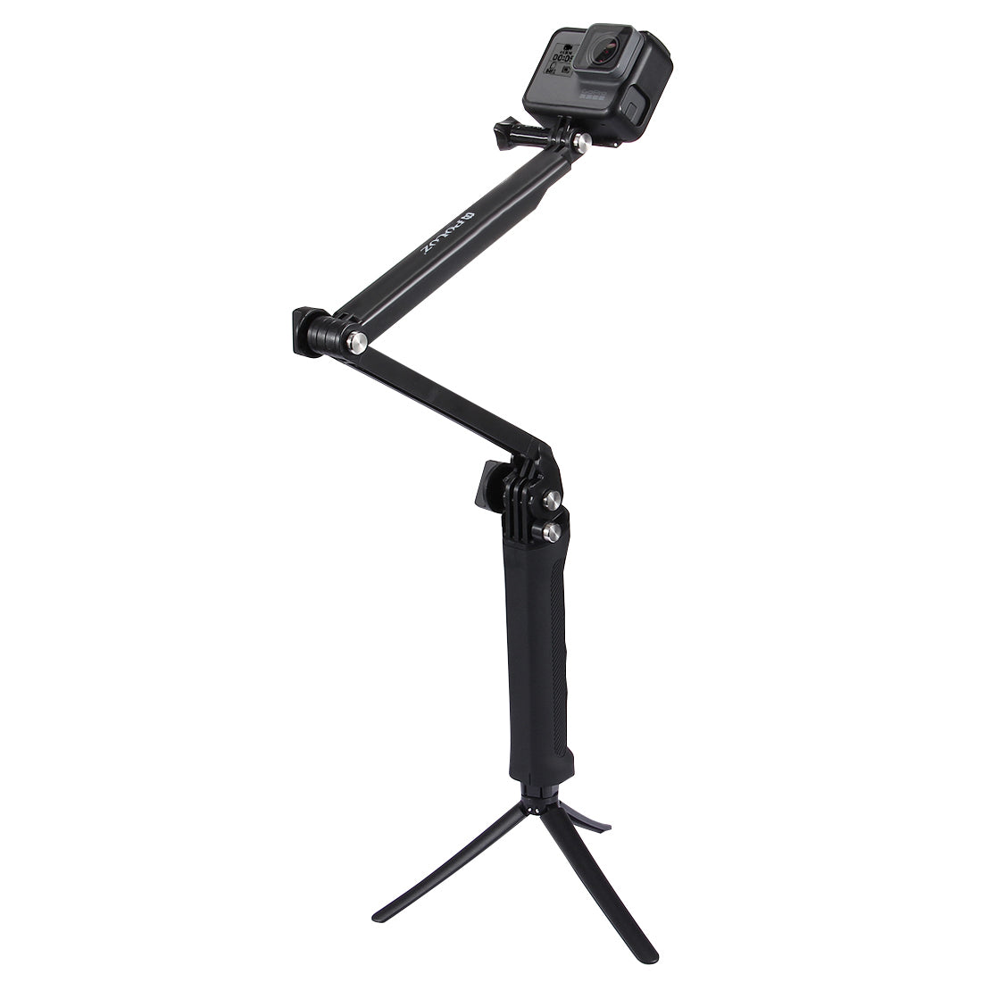 PULUZ 3-Way Grip Foldable Multi-functional Selfie-stick Extension Monopod with Tripod for GoPro New Hero/Hero7/6/5/5 Session/4 Session/4/3+/3/2/1 DJI Osmo Action Xiaoyi