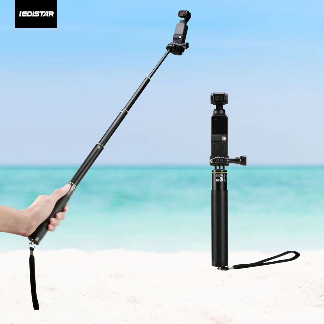 LDX-700 Aluminium Alloy Extension Stick Rod Selfie Sticks Compatible with DJI OSMO Pocket - Black