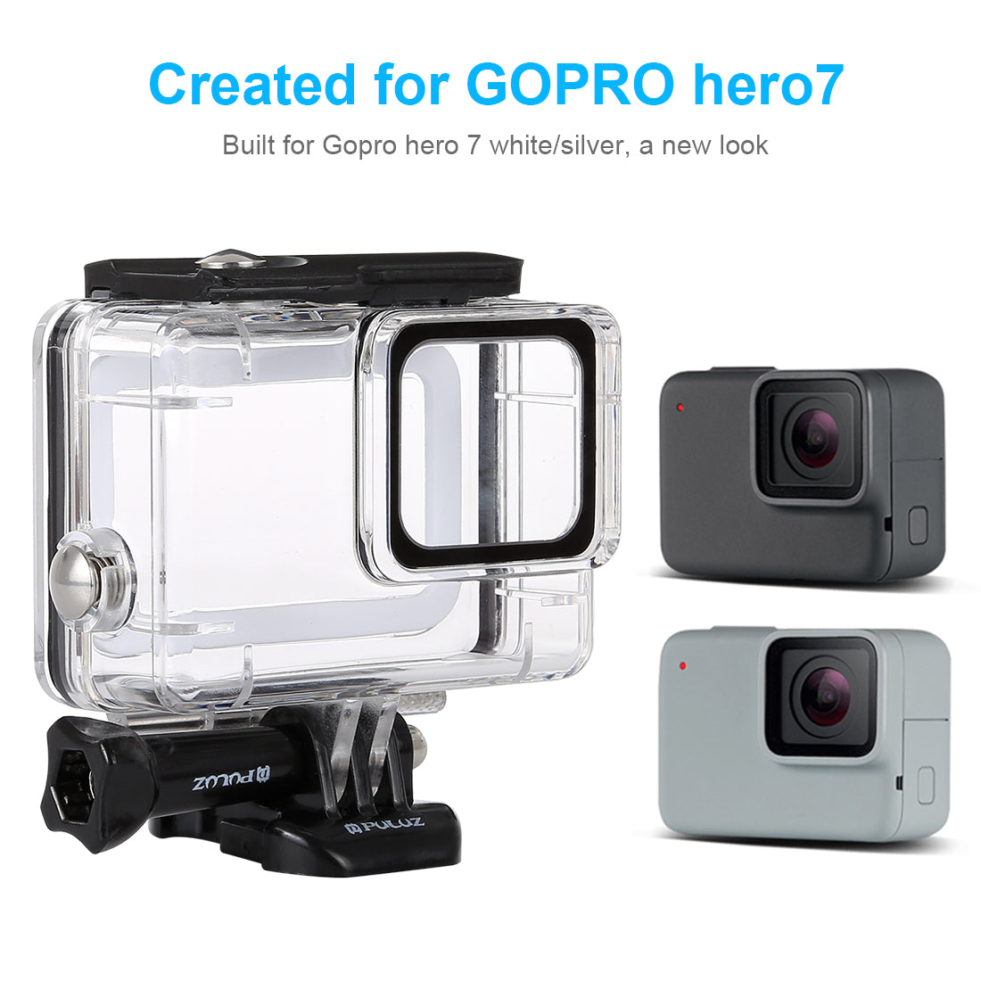 PULUZ Underwater Sports Camera Waterproof 45m Housing Case Compatible with Gopro Hero7