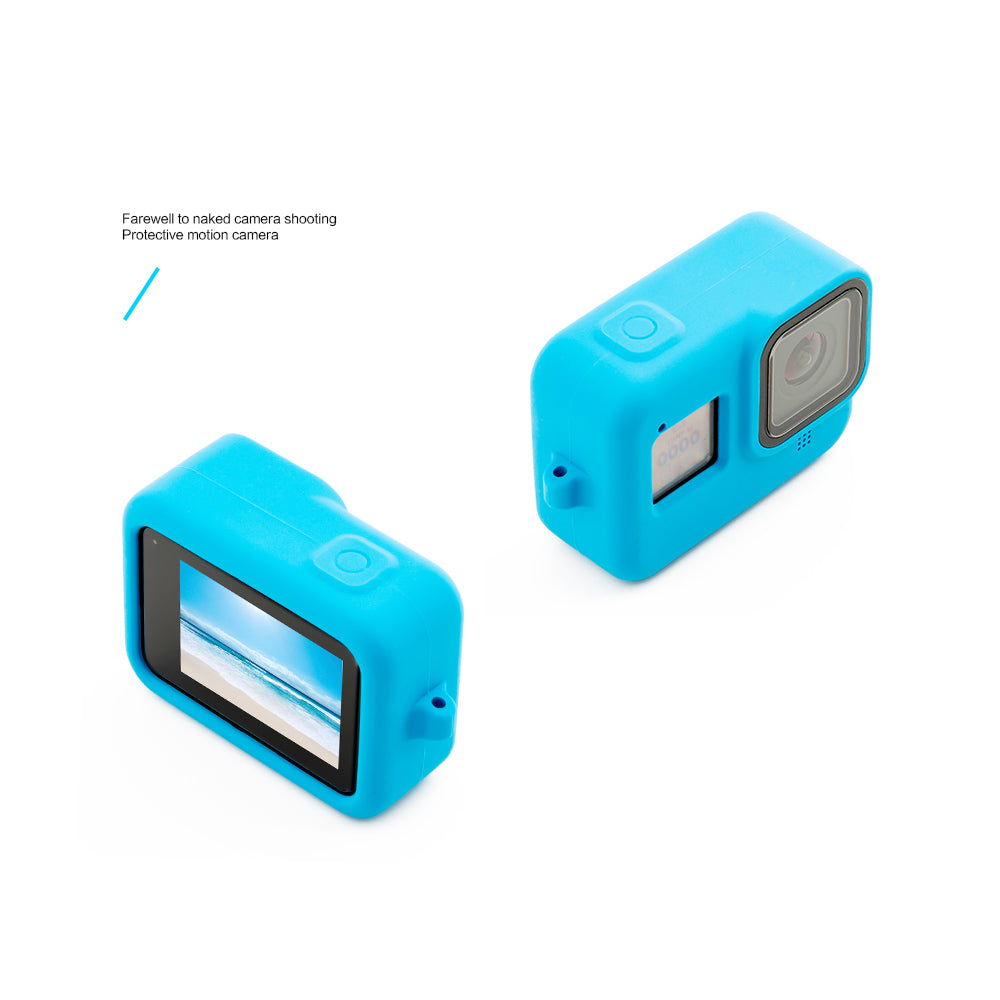 Gopro 8 Sports Camera Protecitve Cover Silicone Case  - Blue