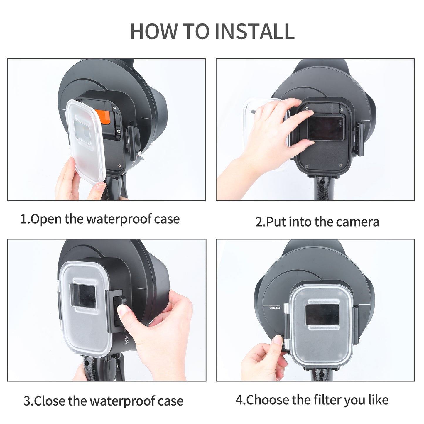 SHOOT Diving Dome Port Waterproof Case Filter for GoPro Hero 7 6 5
