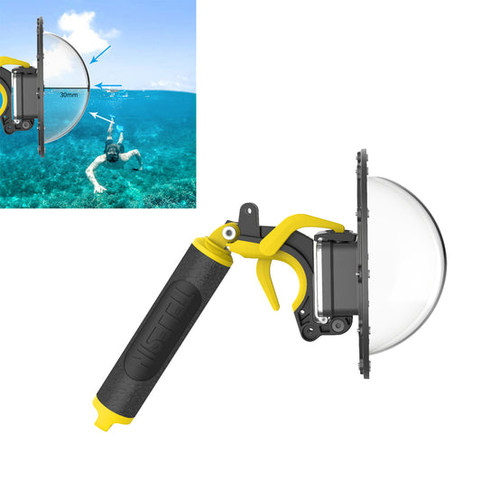 Uniqkart For GoPro Hero 8 Dome Port 30 Meters Waterproof Housing with Handle Trigger