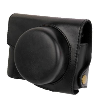 Leather Camera Case Bag for Panasonic GF5 (Black)