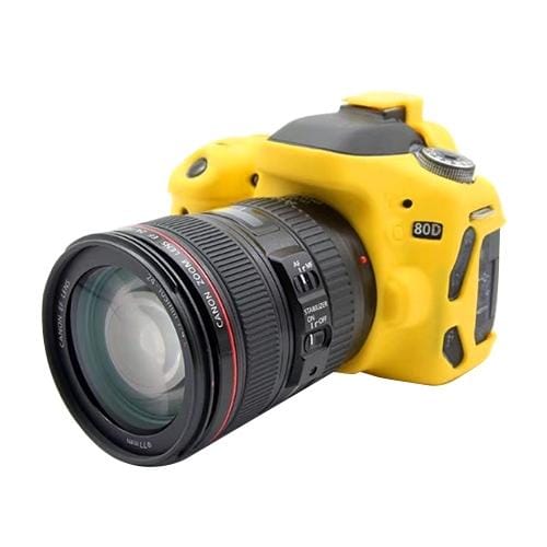 PULUZ Soft Silicone Protective Case for Canon EOS 80D (Yellow)
