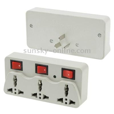 Plug Adapter, Travel Power 3 x UK Plug to AU Plug Adaptor with Switch (Style4)