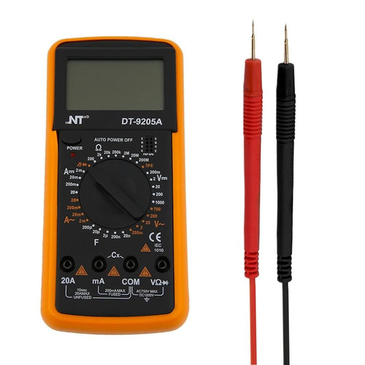 NT9205A Universal High Accuracy General Multimeters Manual Range Digital Volt Meter Digital LCD Count Handheld Universal Meter