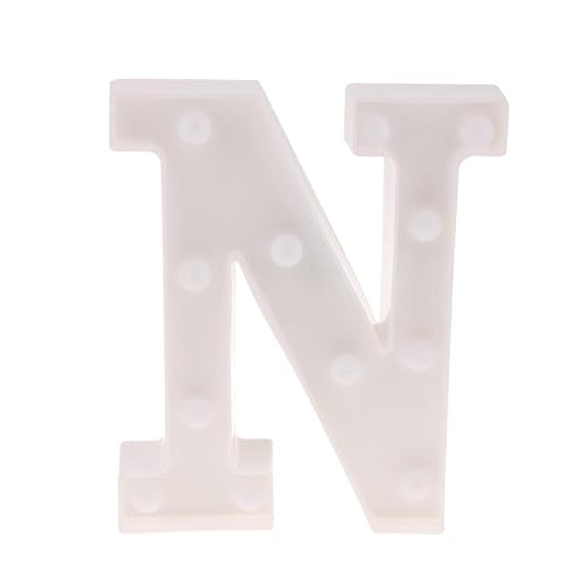 Generic Creative LED Alphabet Light Marquee Letter Light Alphabet Light Up Sign N
