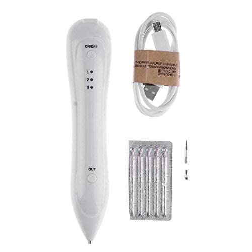 UNIQKART Skin Mole Dark Spot Remover Wart Tag Speckle Tattoo Removal Pen 3 Level Laser Plasma Pen Wart Spot Remover Mole Freckle Tattoo Removal Machine Beauty Pen Tool