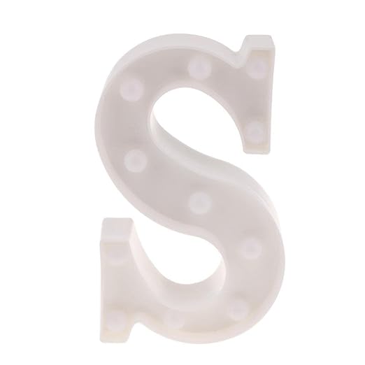 Generic Creative LED Alphabet Light Marquee Letter Light Alphabet Light Up Sign S