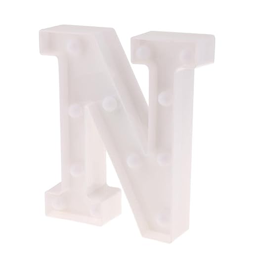 Generic Creative LED Alphabet Light Marquee Letter Light Alphabet Light Up Sign N