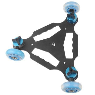 Floor Table Video Slider Track Dolly Car for DSLR Camera (Black)