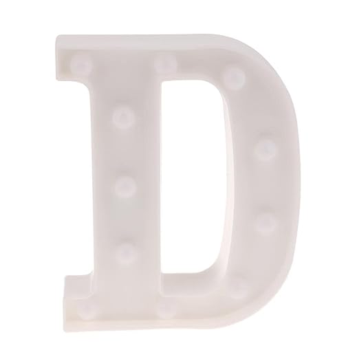 Generic Creative LED Alphabet Light Marquee Letter Light Alphabet Light Up Sign D
