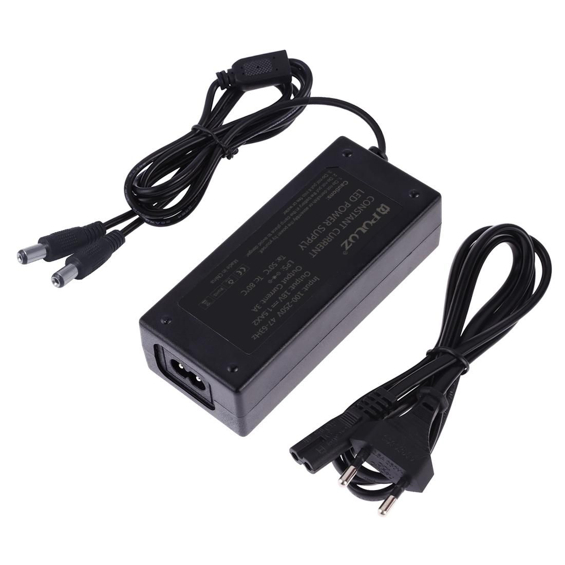 PULUZ Constant Current LED Power Supply Power Adapter for 80cm Studio Tent, AC 100-250V to DC 18V 3A (EU Plug)