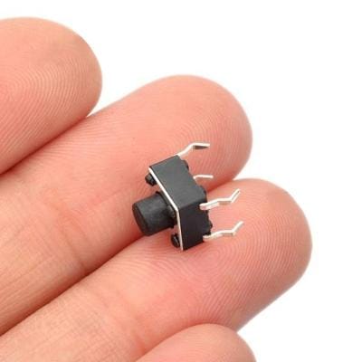 100 pcs PA66 DC 12V 50mA Tact Switch, Size: 6 x 6 x 6 mm
