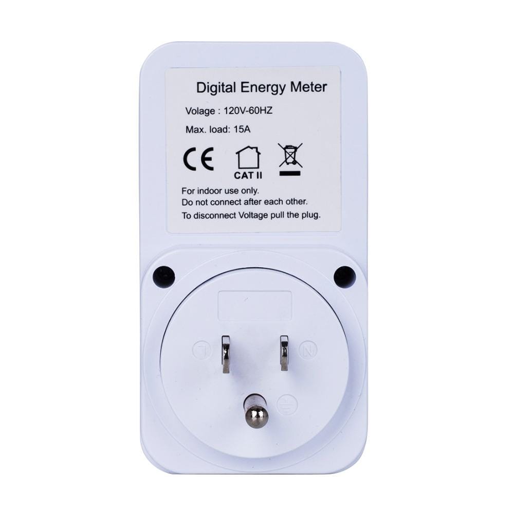 Digital Power Meter Socket Plug Energy Meter Current Voltage Watt Elec ...
