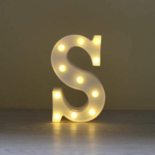 Generic Creative LED Alphabet Light Marquee Letter Light Alphabet Light Up Sign S
