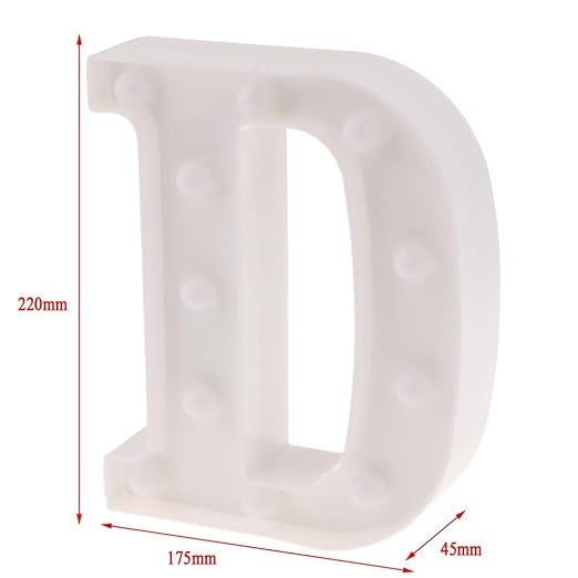 Generic Creative LED Alphabet Light Marquee Letter Light Alphabet Light Up Sign D