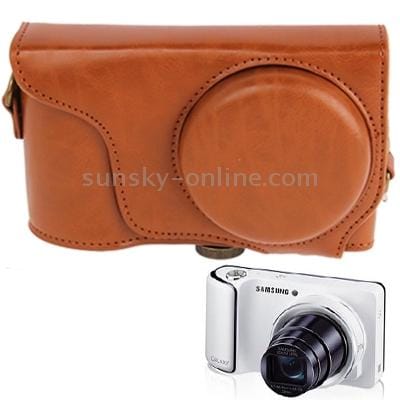Leather Camera Case Bag for Samsung EK-GC100 (Brown)