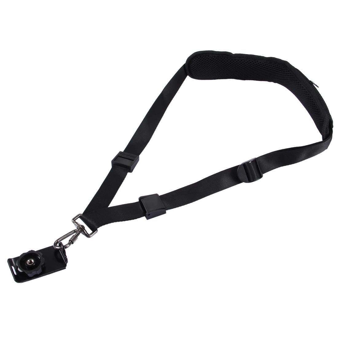 Quick Release Anti-Slip Soft Pad Nylon Single Shoulder Camera Strap with Metal Hook for SLR / DSLR Cameras (Black)