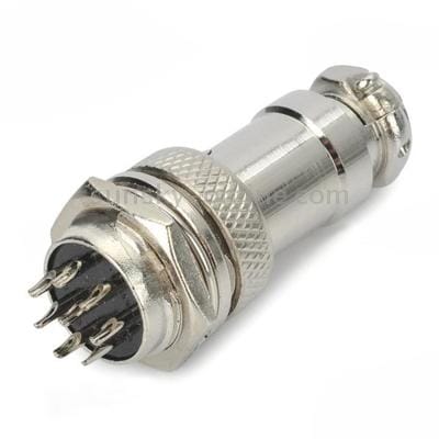 DIY 16mm 8-Pin GX16 Aviation Plug Socket Connector (Silver)