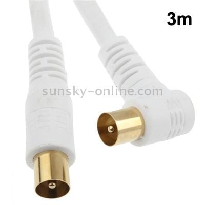 Good Quality TV Cable / Closed Line / RF Cable / RF Signal Line , Length: 3m (White)