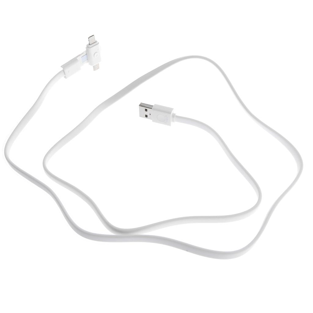2 in 1 360 Rotating OTG USB Charging Cable For Iphone,Anroid Phones White