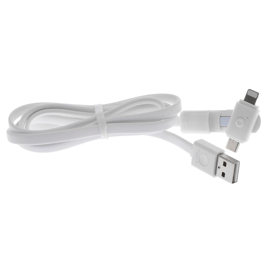 2 in 1 360 Rotating OTG USB Charging Cable For Iphone,Anroid Phones White