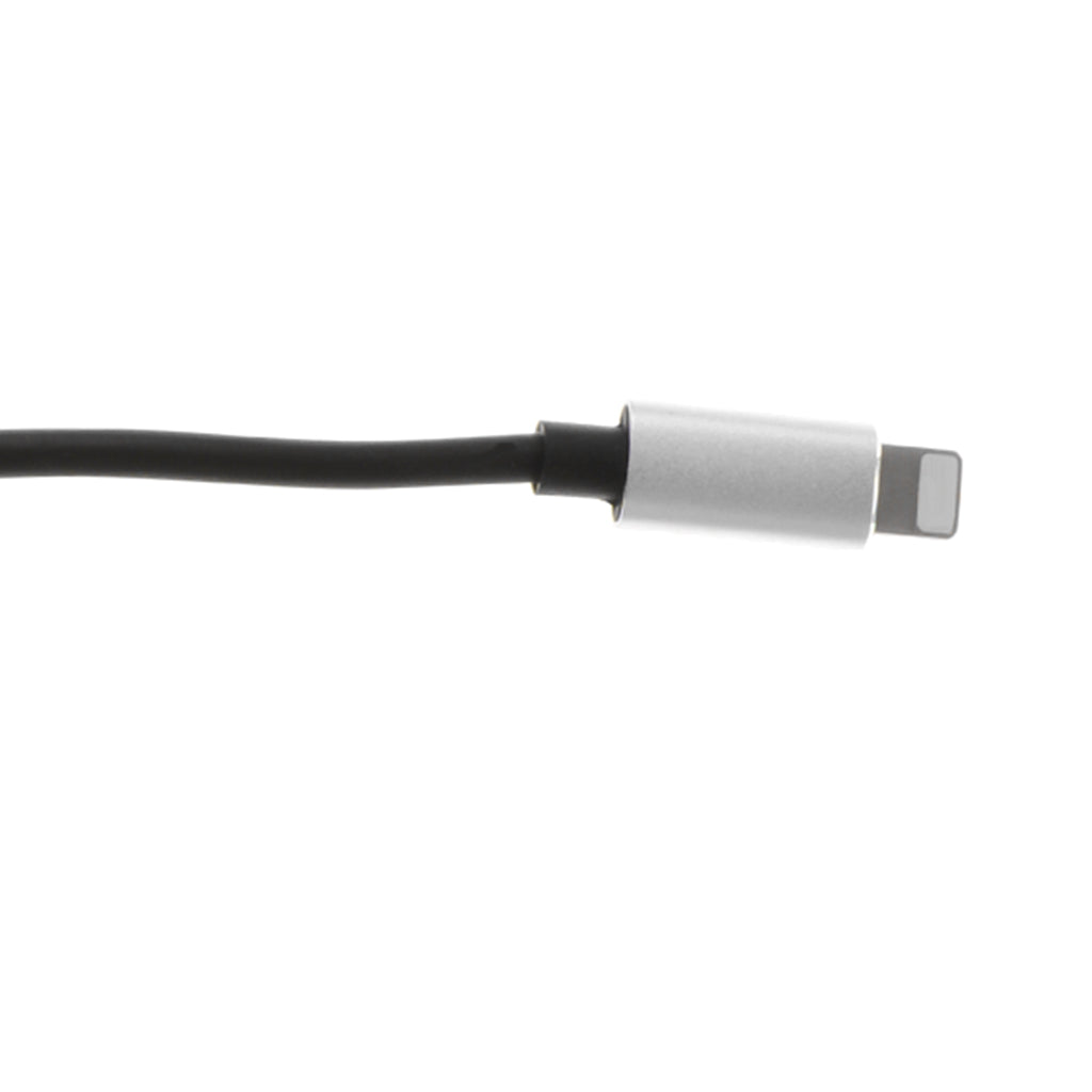 2 in 1 Audio Headphone Adapter Charging Cable for iPhone 7 7P 8 8P X Silver