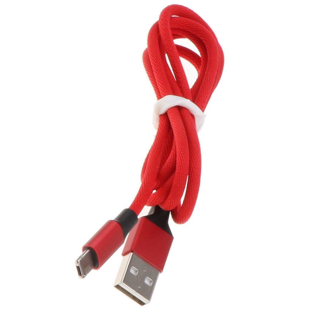 2 in 1 Dual Connector Fast Charging USB Data Cable for Android iPhone Red