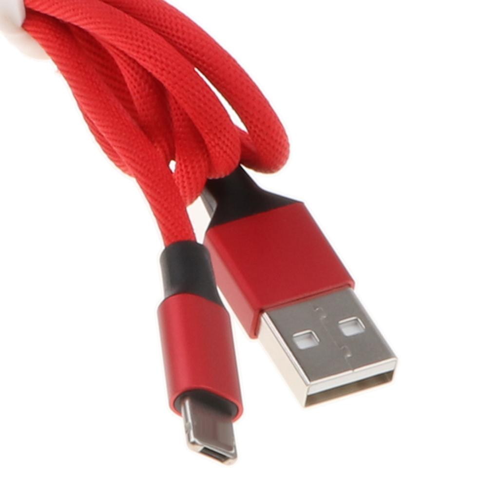 2 in 1 Dual Connector Fast Charging USB Data Cable for Android iPhone Red