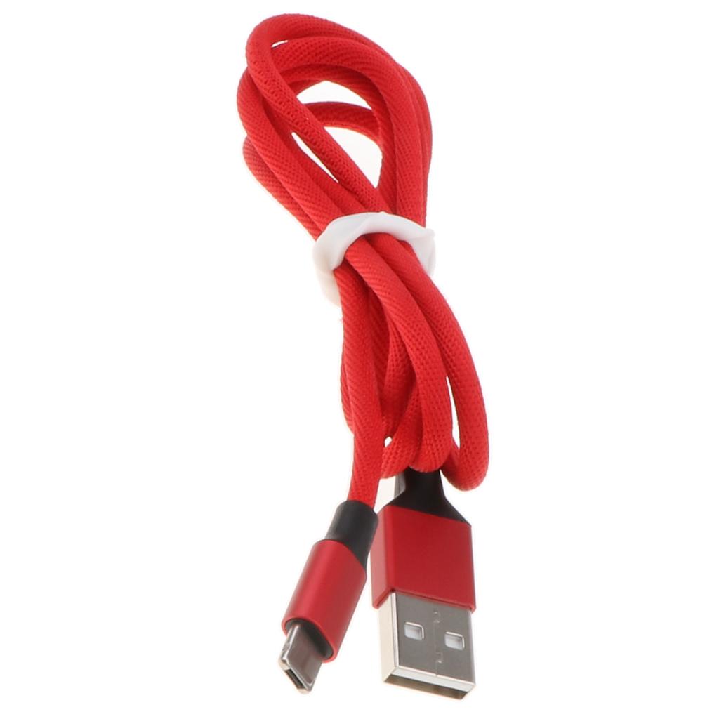 2 in 1 Dual Connector Fast Charging USB Data Cable for Android iPhone Red