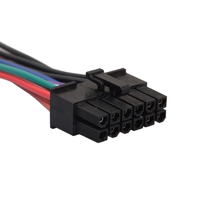 UNIQKART ATX 24 Pin Female to 12 Pin Male Converter Power Supply Cable Cord for Acer Computer