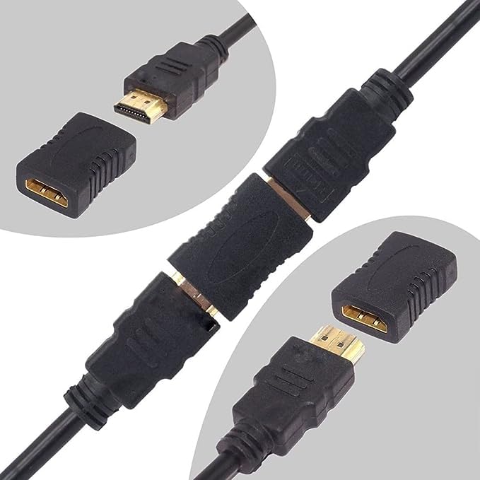 HDMI Adapter Female to Female Extender Jointer Black