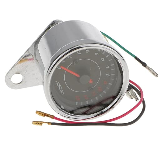 Generic universal silver metal motorcycle tachometer gauge 0-13000 rpm