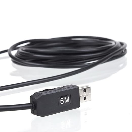 Generic 1Set Mini USB Waterproof 5m Endoscope Borescope Snake Inspection Camera with 4 white LED light Stock Offer USB Borescope Camera